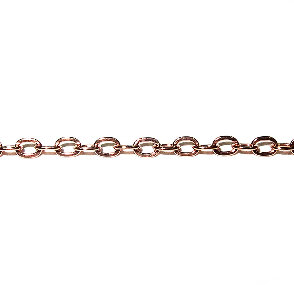 1.8 mm Rose gold filled oval cable chain, chain, gold filled chain, Gold filled chain oval, Rose gold filled, Jewelry making - 1 Ft (30 cm)