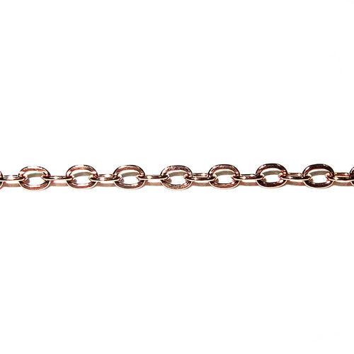 1.8 mm Rose gold filled oval cable chain, chain, gold filled chain, Gold filled chain oval, Rose gold filled, Jewelry making - 1 Ft (30 cm)