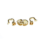 14K Yellow Gold filled Hook Eye Clasps Large with mother of pearl, Gold Filled Hook Eye clasp, Jewelry making, Gold Filled clasp - 1 piece