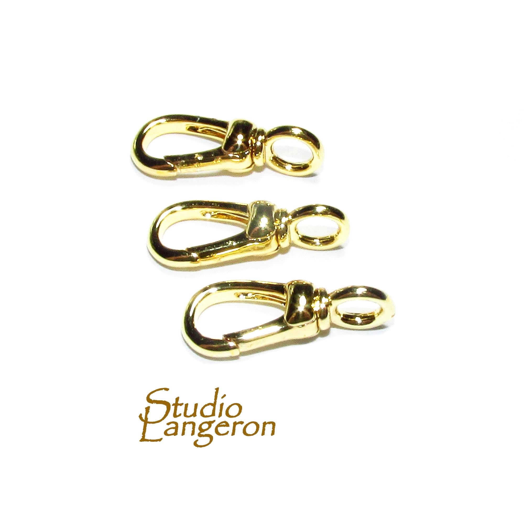 1 piece - 14K Yellow gold filled Albert Fixed Top Closed loop 17.5mm, Gold filled clasp, Albert clasp, Jewelry making