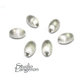 925 Sterling Silver Oval Sandblasted Beads size 6x10 mm, Sandblasted beads, Satin finish Beads, Spacer Oval Beads, Jewelry making - 1 piece