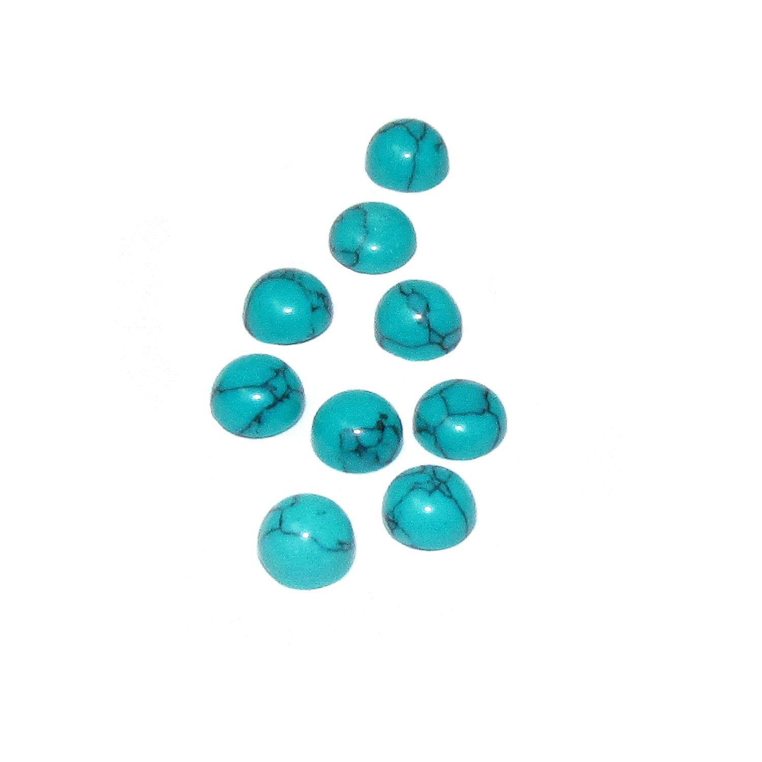 4 mm Turquoise Cabochon Natural Gemstone Calibrated Size, Turquoise Gemstone, Natural gemstone, Round cabochon, Jewelry making - 1 piece