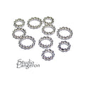 925 Sterling Silver closed Rings twist wire 1.3 mm, Inside Diameter 3.4, 4.4, 5.4 mm, Closed ring, Jewelry making, Rope-Style Ring - 1 piece