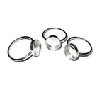 925 Sterling silver blank ring with bezel cup 10x12mm size 4, 5, 6, 7, 8, 9, 10, 11, Jewelry making, bezel cup, base ring, Setting - 1 piece