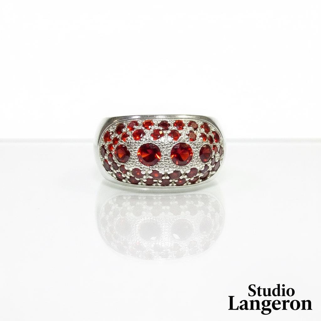 Statement Red topaz ring 925 sterling silver size 7, Handmade ring, single copy, 925 Silver ring, Red topaz, silver ring, gemstone, red ring