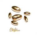 14K yellow gold filled oval beads size 3x6, 5x8.5, 7x11 mm, Oval Beads, Jewelry making, Gold filled beads, 14K Yellow Gold Filled - 1 piece