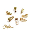 14K yellow gold filled Snap-On Pendant Bail size 11.0x4.5 mm, Jewelry making, Bail gold filled, Bail findings, Bail Gold filled - 1 piece