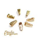 14K yellow gold filled Snap-On Pendant Bail size 11.0x4.5 mm, Jewelry making, Bail gold filled, Bail findings, Bail Gold filled - 1 piece