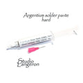 Argentium Silver Paste Solder, Hard, 9 gram, Melting Point 741, solder silver syringe, Hard argentium solder, Jewelry making - 1 piece