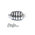 925 Sterling Silver Round Safety Clasp size 9.5x12.5 mm, Silver bead clasp, Jewelry making, 925 Sterling silver, Safety clasp - 1 piece