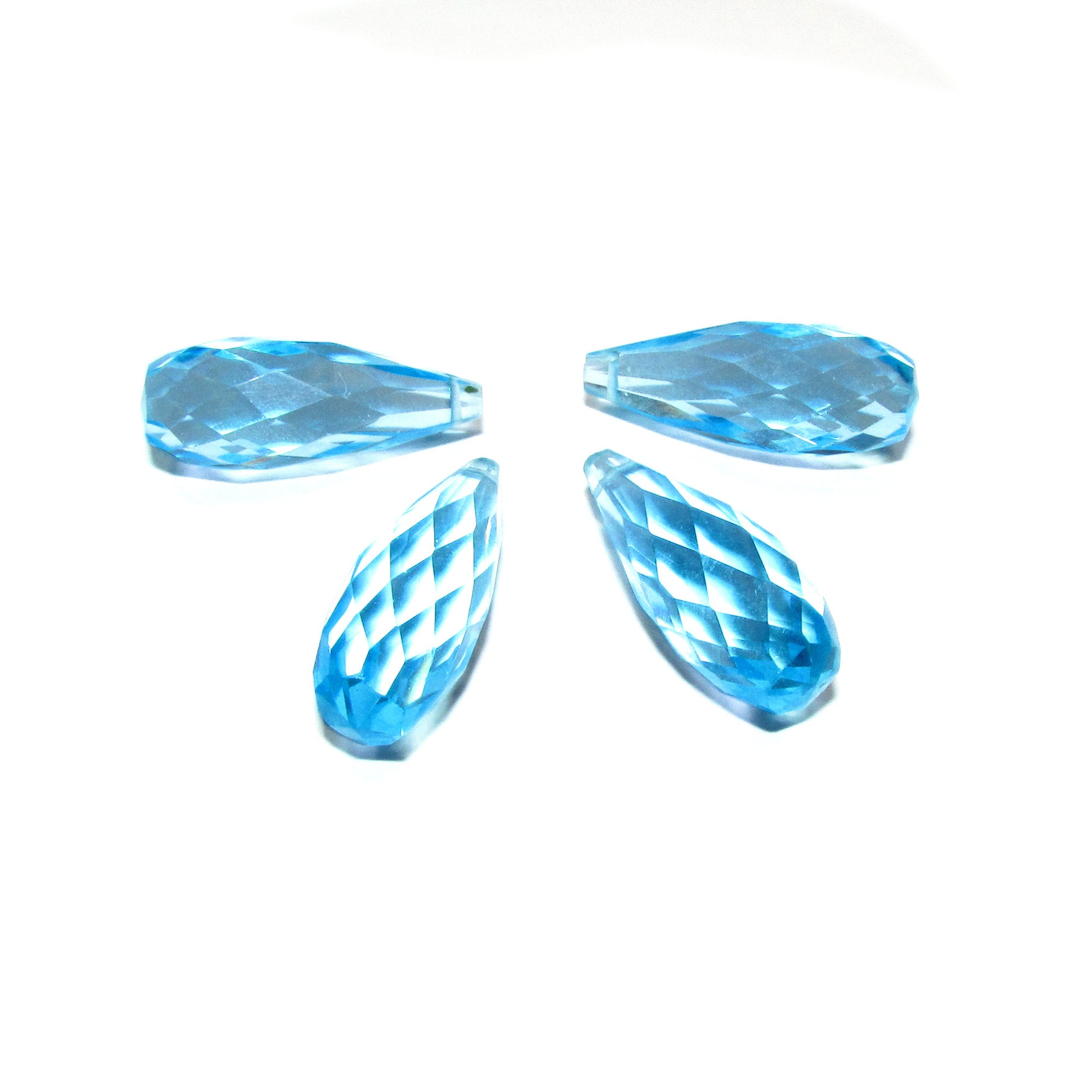 Natural Aquamarine Teardrop faceted Beads size 20x8 mm, Aquamarine Gemstone, Jewelry making, Natural Gemstone Teardrop beads - 1 piece