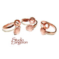 14K Rose gold filled open blank ring with bezel cup 6 mm, base ring, Rose Gold filled, bezel cup, Jewelry making, Setting - 1 piece