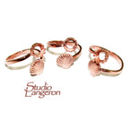 14K Rose gold filled open blank ring with bezel cup 6 mm, base ring, Rose Gold filled, bezel cup, Jewelry making, Setting - 1 piece