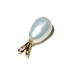 14K Pure Solid Yellow Gold Genuine Pearl Pendant, 14K Solid gold, Genuine pearl, Perl pendant, Elegant gift, Beautiful pendant, White pearl
