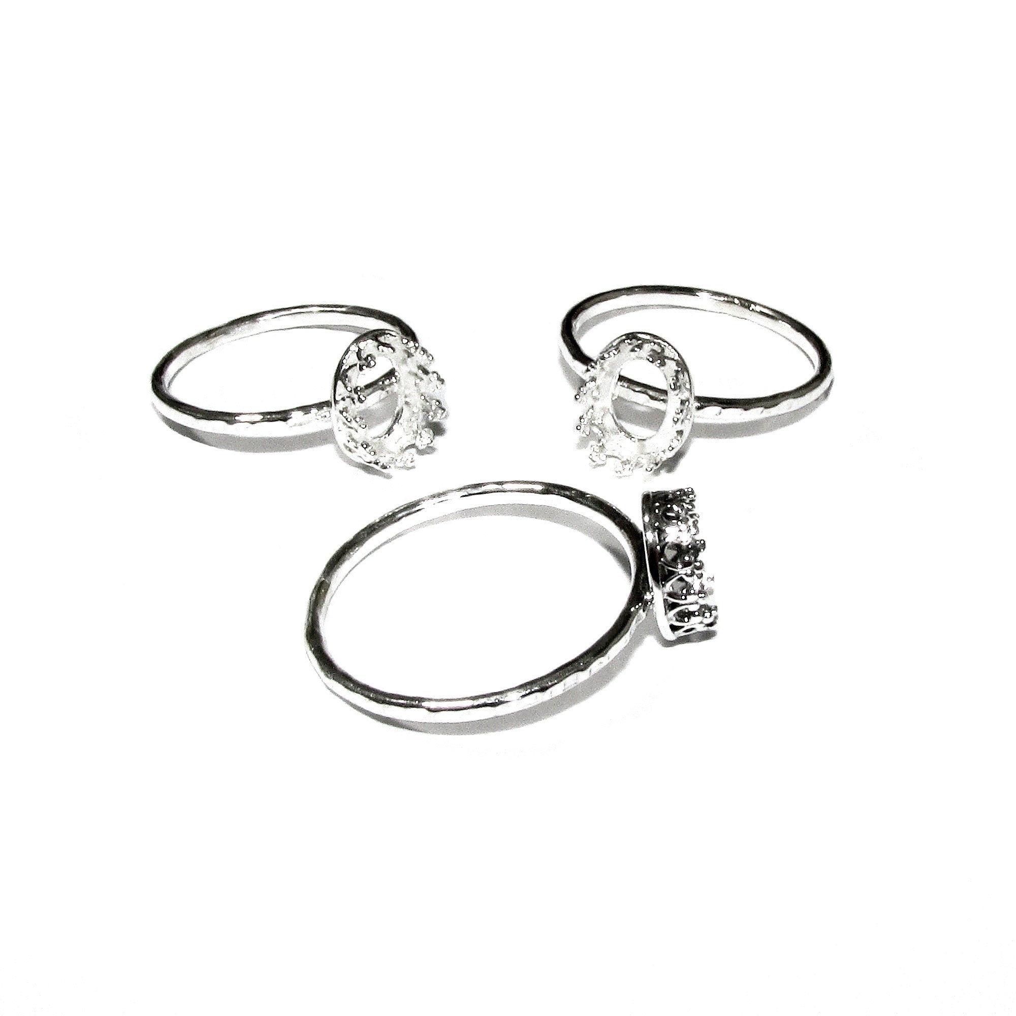 6x8 mm 925 sterling silver blank ring with bezel cup size 5, 6, 7, 8, 9, bezel cup, Setting, blank ring, Jewelry making - 1 piece