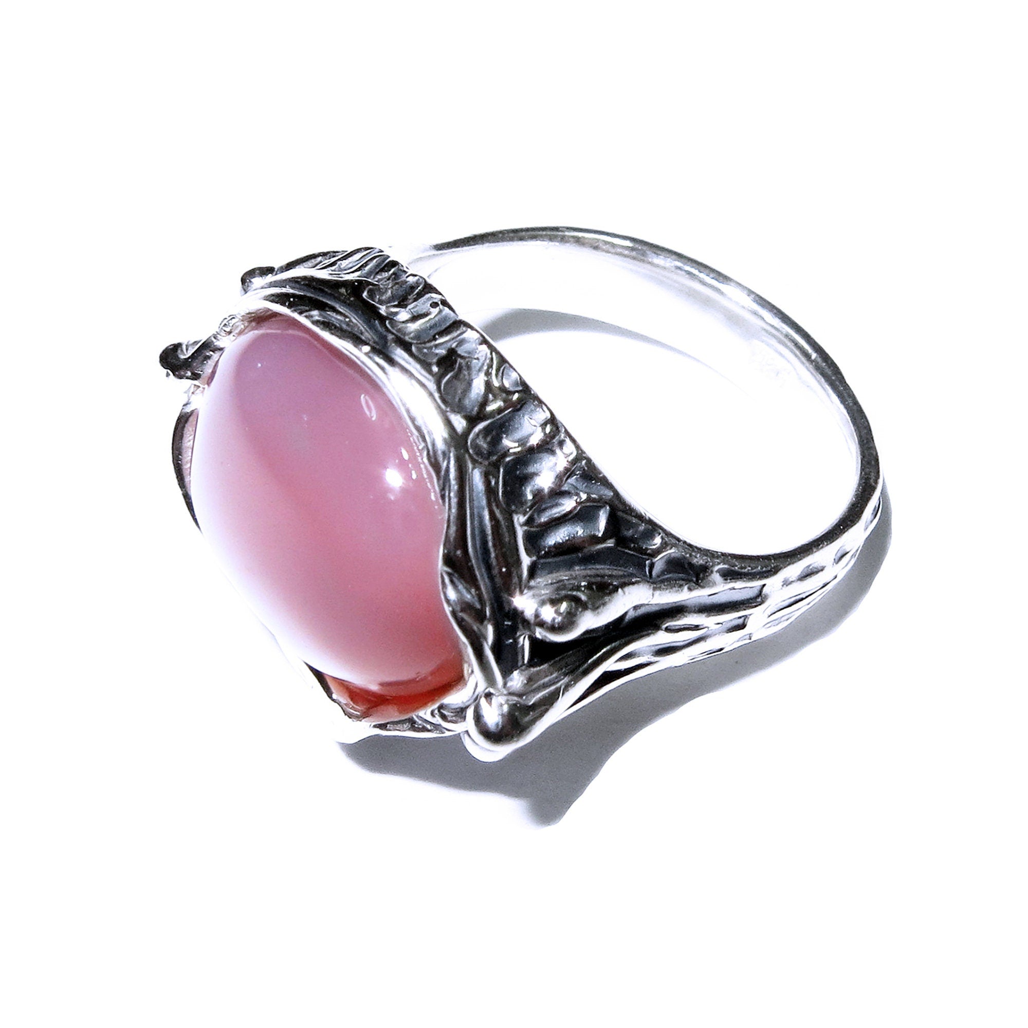 Statement Natural opal ring 925 sterling silver size 5, Handmade ring, single copy, sterling silver, Orange opal, silver ring, gemstone