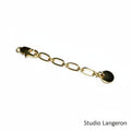 14K Gold Filled Extension Chain size 6cm, oval chain 7.5x4.0mm, lobster clasp 13mm - 1 piece