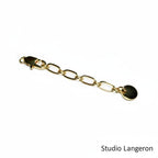 14K Gold Filled Extension Chain size 6cm, oval chain 7.5x4.0mm, lobster clasp 13mm - 1 piece