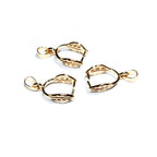 14K Yellow Gold Filled Decorative Large Pinch Pendant Bail size 24.0x11.0mm, Jewelry Making, Bail gold filled - 1 piece