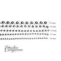 Sterling Silver Bead Chain 1.5, 2.0, 2.5, 3.0, 4.0, 5.0 mm, Bead chain, 925 silver chain, Jewelry making, silver chain, chain - 1 Ft (30 cm)