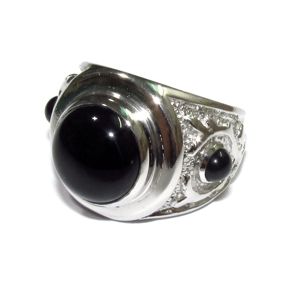 Black onyx ring 925 sterling silver size 9 1/2, Handmade ring, single copy, 925 sterling silver, Black onyx, silver ring, gemstone - 1 piece