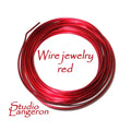 Red jewelry wire Half-Hard thickness 30, 28, 26, 24, 22, 20, 18, 16 GA, Wire Wrapping, Red wire, Jewelry making, Wire – 1 meter (3.30 ft)
