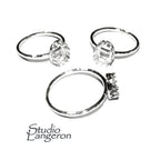 6x8 mm 925 sterling silver blank ring with bezel cup size 5, 6, 7, 8, 9, bezel cup, Setting, blank ring, Jewelry making - 1 piece