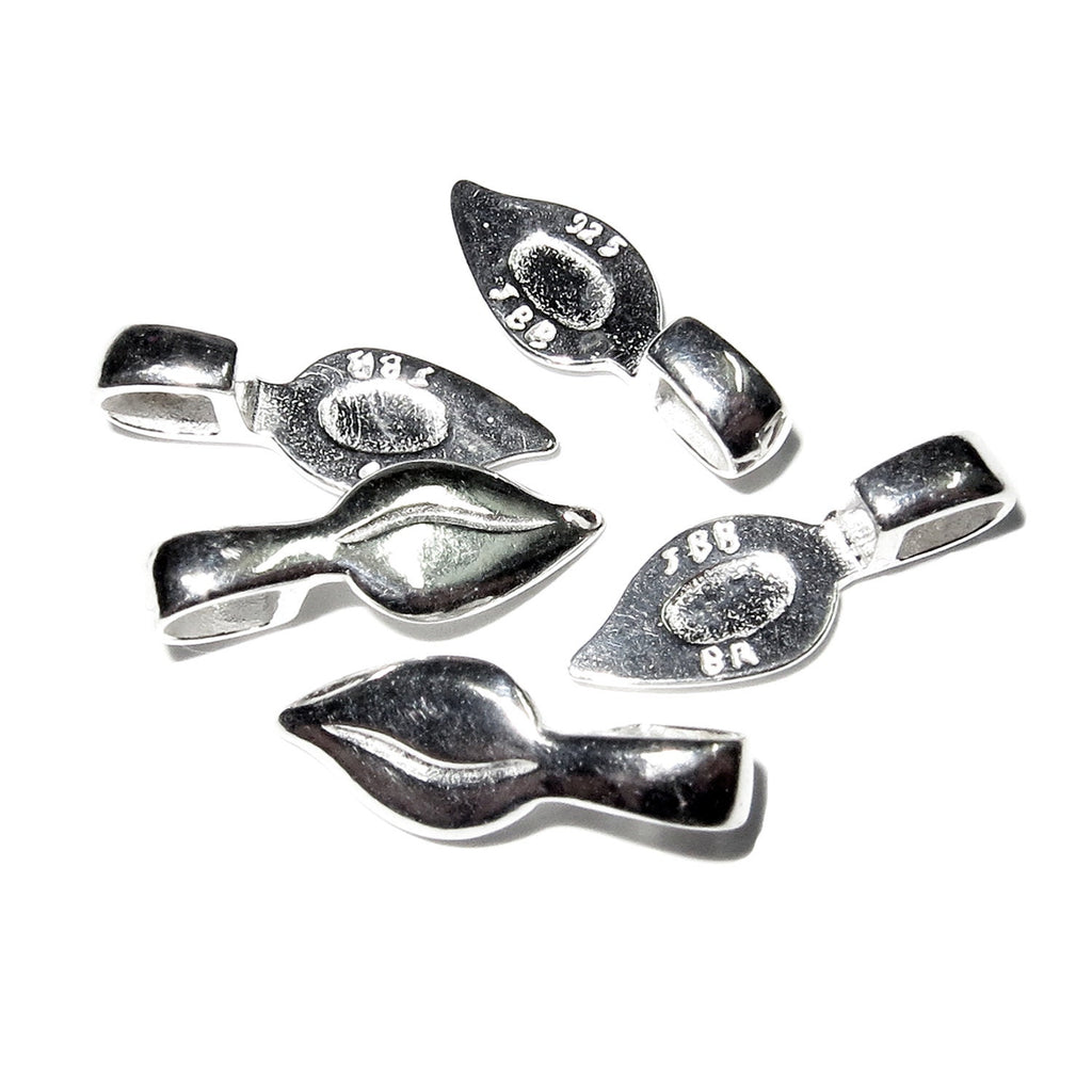 925 Sterling silver small Glue-on Flat Pad Pendant Bails, Silver Bail, Jewelry making, Bail finding, Glue-on bail, Bail - 1 piece