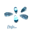Natural Teal aquamarine Smooth Teardrop Beads size 15x7 mm, Teal aquamarine Gemstone, Jewelry making, Natural Teardrop beads - 1 piece
