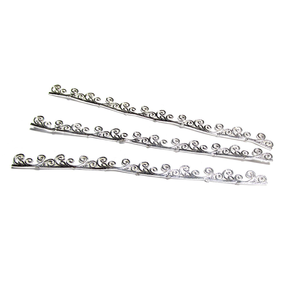 999 Fine silver Casted Bezel wire size 7.4x0.62 cm (2.9 inch), Gallery wire, Setting silver, Gallery pattern, Jewelry making - 1 piece