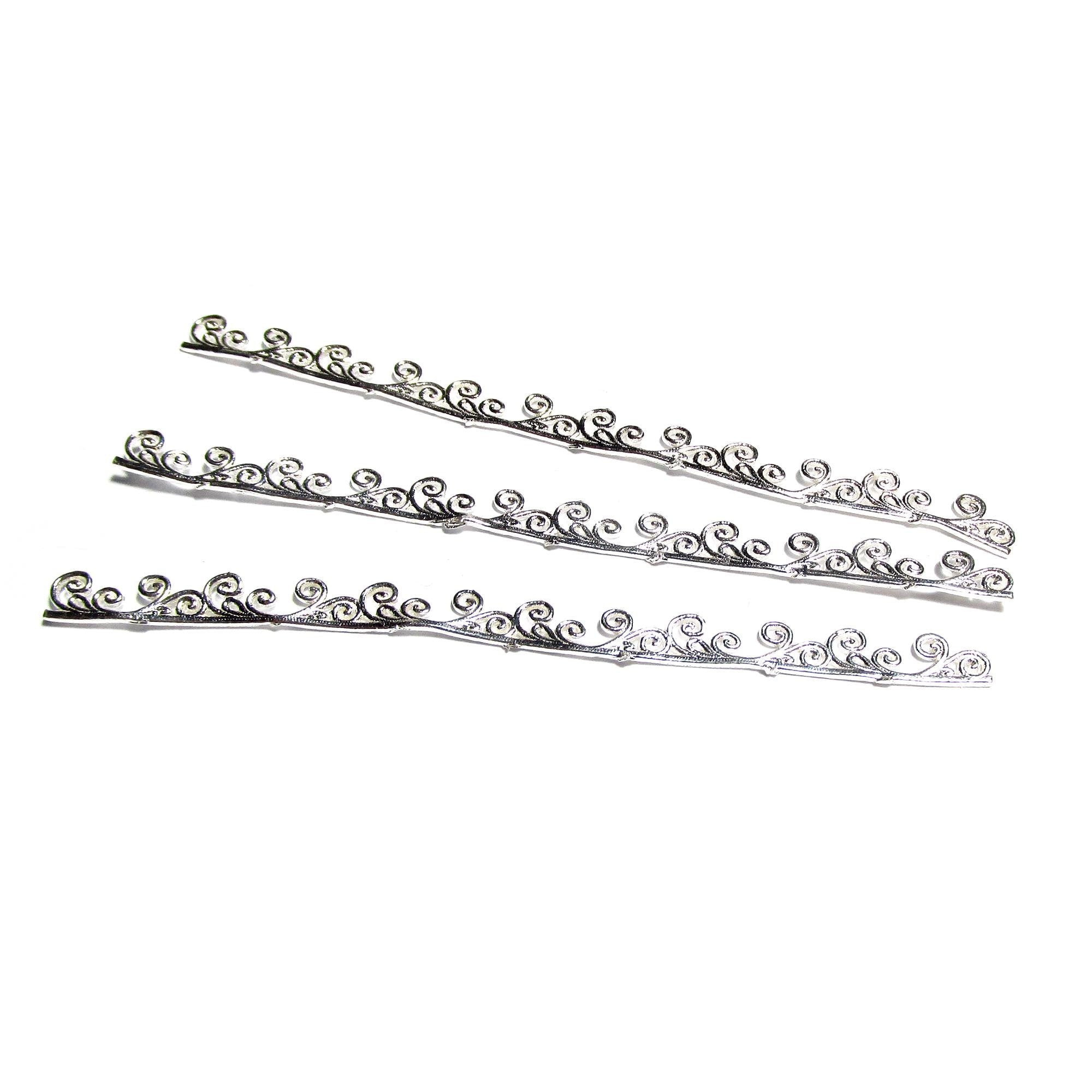 999 Fine silver Casted Bezel wire size 7.4x0.62 cm (2.9 inch), Gallery wire, Setting silver, Gallery pattern, Jewelry making - 1 piece
