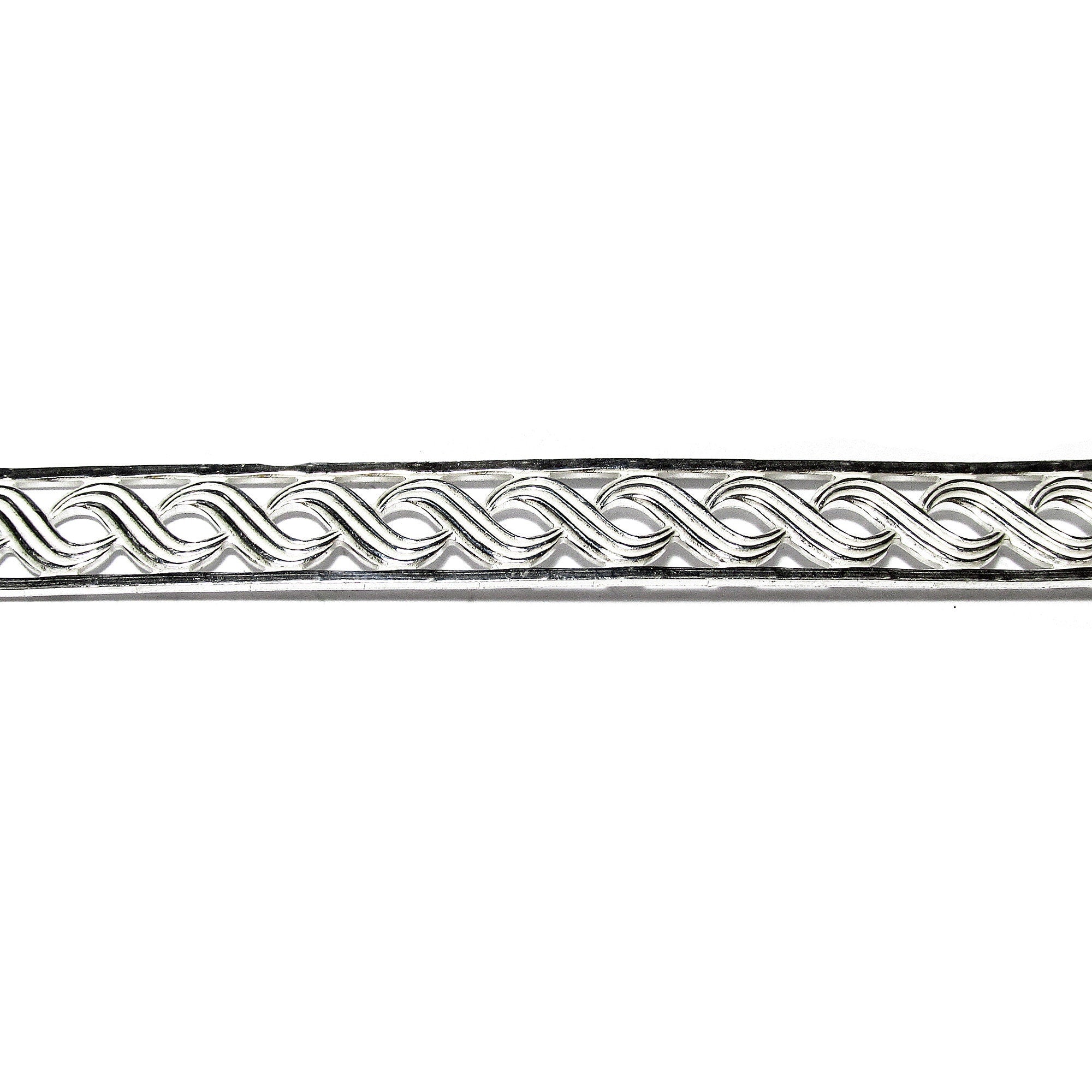 935 Argentium Silver Bezel wire, Gallery wire, Gallery ribbon, Gallery pattern, Argentium silver, Jewelry making, Wire - 4 inch (10 cm)