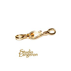 14K Yellow Gold Filled Hook and Eye Clasp - Jewelry Making (22mm, 1 Piece)