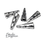 925 Sterling silver Bead Cones, Beading, Beading cones, Jewelry making, Sterling silver, Lariat, End caps, Silver cone - 1 pair (2 piece)