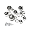 925 sterling silver round shiny beads with closed ring size 3.0-10.0 mm, Silver beads with loop, Jewelry making, Silver findings - 1 piece