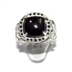 Black onyx ring 925 sterling silver, size 9, Handmade ring, single copy, 925 sterling silver, Black onyx, silver ring, gemstone - 1 piece