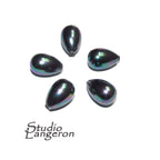 Natural Sea shell pearl Teardrop half drilled Beads size 10x7 mm, Natural shell pearl Matching, Half Drilled Beads, Jewelry making - 1 piece
