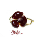 14K Yellow Gold Filled Hook Eye Clasp with Enamel: Jewelry Making (27mm, 1 Piece)