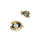14K Yellow gold filled Magnetic Clasps with tiger's eye size 18.5x13.0mm, Magnetic clasps, Jewelry making, Gold filled clasp - 1 piece