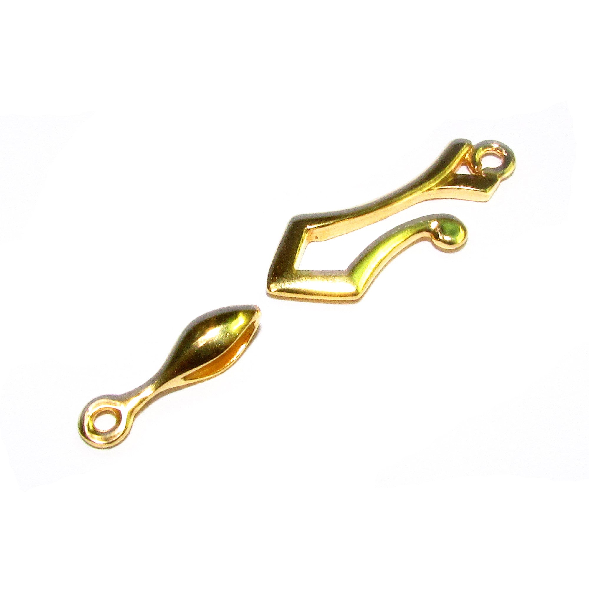 14K Yellow Gold filled Hook Eye Large Clasp, Gold Filled, Hook Eye clasp, Clasp findings, Jewelry making, Gold Filled clasp - 1 piece