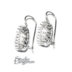 12x16 mm size 925 sterling silver blank earrings with bezel cup, Jewelry making, Setting, bezel cup, Base earrings - 1 pair (2 pieces)