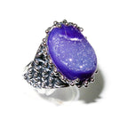 Druse agate ring 925 sterling silver size 8 1/2, Handmade ring, single copy, sterling silver, Druse agate, silver ring, Statement ring