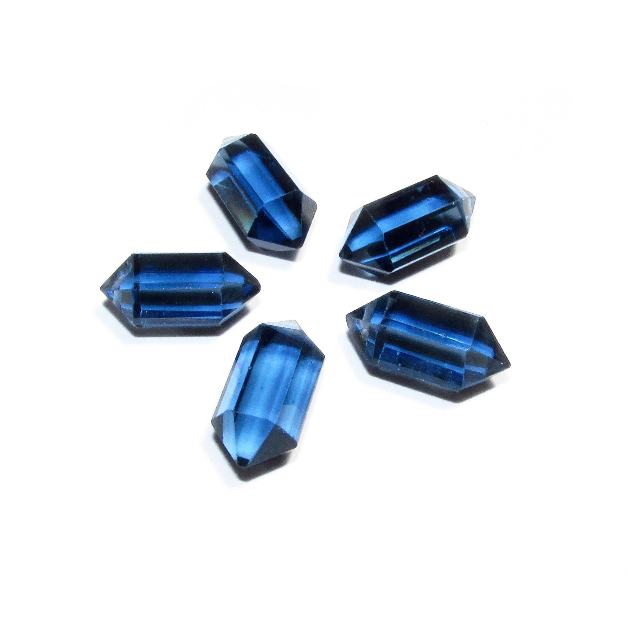 Natural Blue topaz Faceted Crystal Point beads size 14x7mm, Blue topaz Gemstone, Jewelry making, Natural Gemstone Faceted beads - 1 piece