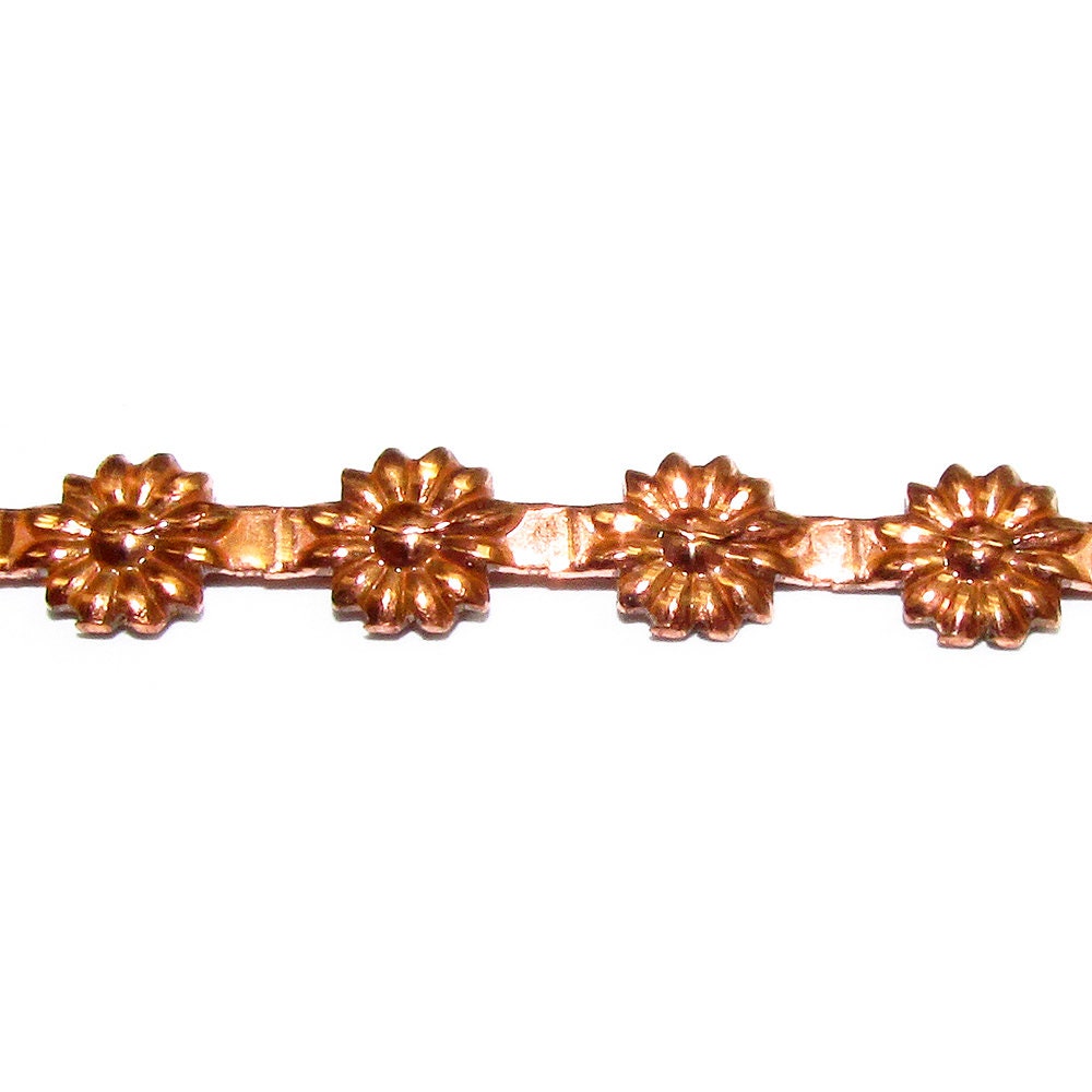 Natural Copper Bezel wire, Gallery wire, Gallery ribbon, Gallery pattern, Setting, Copper wire, Jewelry making  - 4 inch (10 cm)