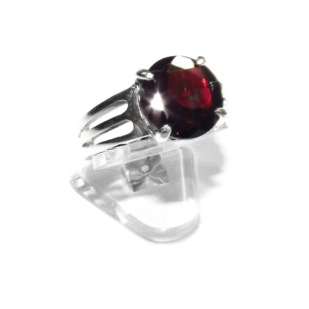 Statement Garnet ring 925 sterling silver size 7, Handmade ring, single copy, sterling silver, Garnet ring,  silver ring, red gemstone