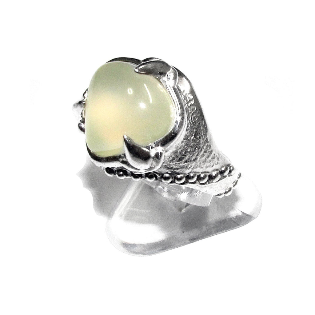 Statement Natural white opal ring 925 sterling silver size 6 1/2, Handmade ring, single copy, White opal, silver ring, gemstone