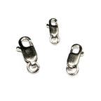 14K White solid Gold Oval Lobster Clasp size 8, 10 mm, Lobster clasp, 14K White Solid gold, Jewelry making, 14K Gold findings - 1 piece