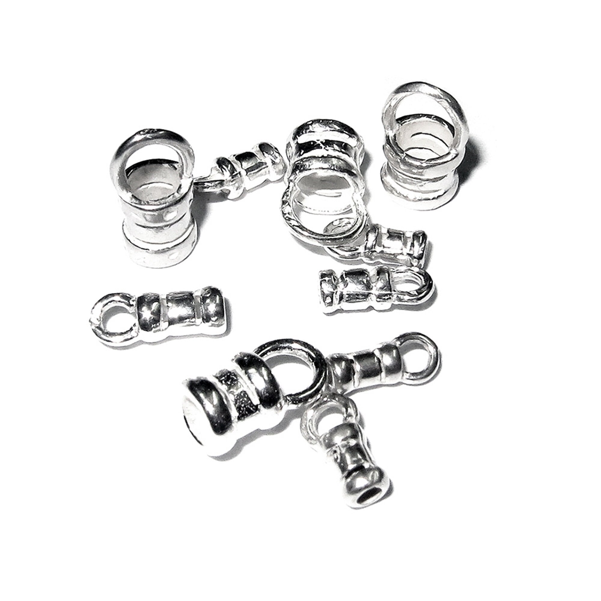 925 sterling silver Crimp End Caps sizes 0.7 - 5.0 mm, silver end caps, end caps, Jewelry making, End caps findings - 1 pair (2 piece)