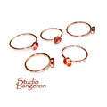 14K Rose solid gold blank ring with bezel cup 4 mm size 4 - 10, Base ring, Gold ring, bezel cup, Jewelry making, Setting - 1 piece