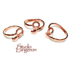 14K Rose gold filled open blank ring with bezel cup 6 mm, base ring, Setting, bezel cup, ring gold filled, Jewelry making - 1 piece